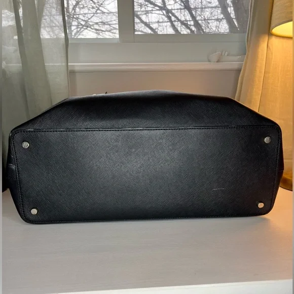 Kate Spade Maiden Way Saffiano Clarke Black Leather Large Tote Laptop Bag - Picture 5 of 12